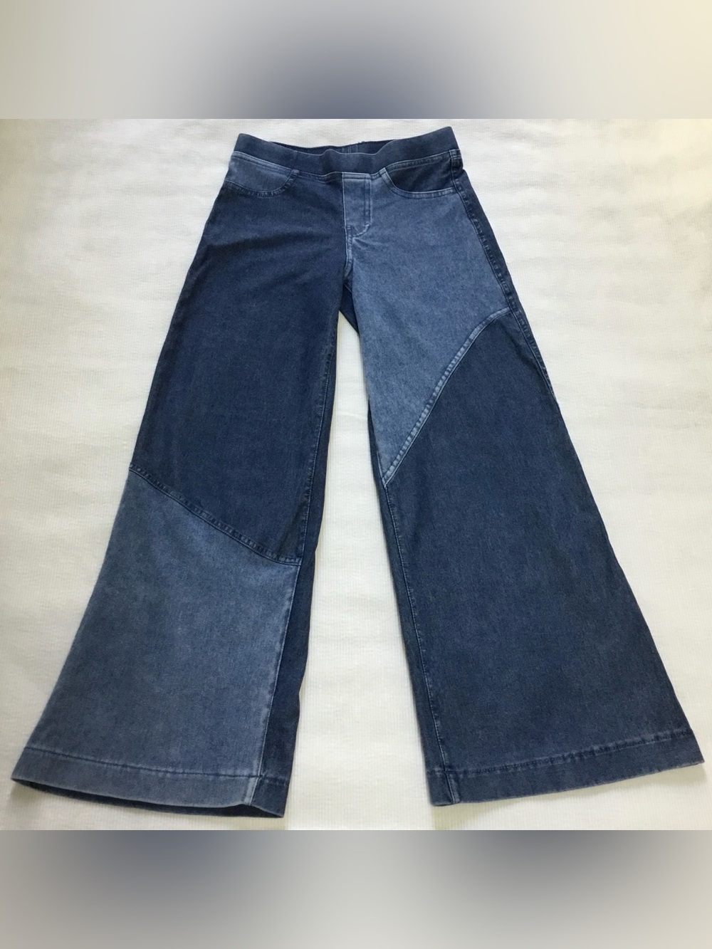 Kids Girls Patchwork Wide-Leg Denim Trousers size 8 Years - K724